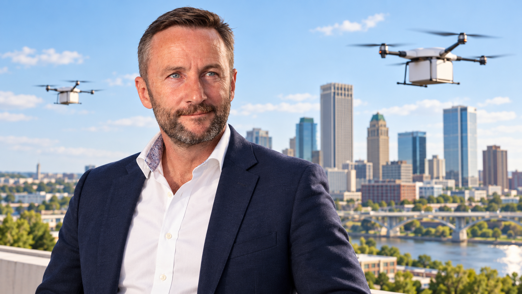 Manna founder Bobby Healy and the company's drone delivery expansion in Tulsa, Oklahoma